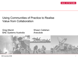 BAE Systems Australia - Corp Presentation