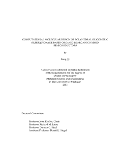 COMPUTATIONAL MOLECULAR DESIGN OF