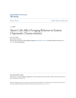 Alarm Calls Affect Foraging Behavior in Eastern - The Keep