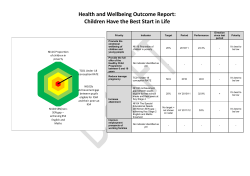 Health and Wellbeing Outcome Report: Children Have the Best Start