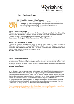 Pass It On Volunteering Oppounities (, 676KB)