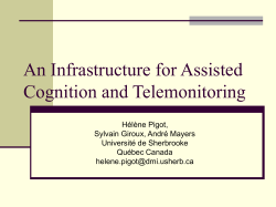 An Infrastructure for Assisted Cognition and Telemonitoring