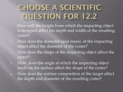 Choose a scientific Question for 12.2