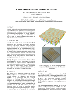 planar satcom antenna systems in ka-band
