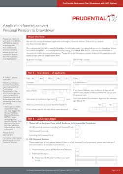 Application form to convert Personal Pension to