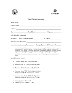 Park / Playfield Agreement Group Name