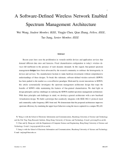 A Software-Defined Wireless Network Enabled Spectrum