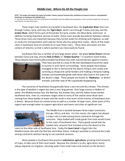 Middle East: Where Do All the People Live