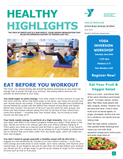 healthy highlights - YMCA of Montclair