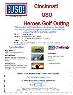Play one last golf outing before the weather turns bad! Join us for a