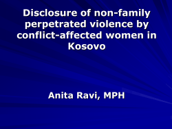 The disclosure of non-family perpetrated violence by conflict