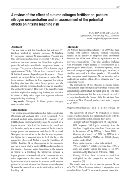 A review of the effect of autumn nitrogen fertiliser on pasture
