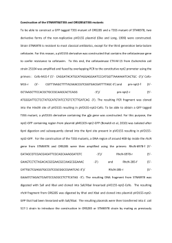 Construction of the STM6978∆T3SS and ORS285∆T3SS mutants To
