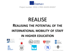 REALISE Realising the potential of the international mobility of staff