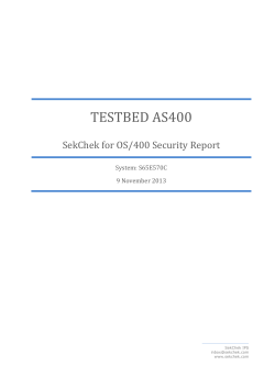 SekChek for AS400 Report