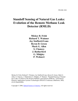 Standoff Sensing of Natural Gas Leaks: Evolution of the Remote