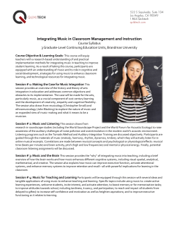 Integrating Music in Classroom Management and