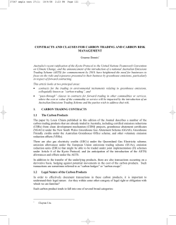 contracts and clauses for carbon trading and carbon risk