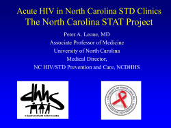 Acute HIV and the North Carolina STAT Project