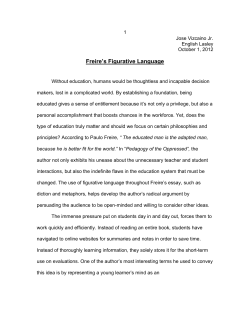 Freire`s Figurative Language