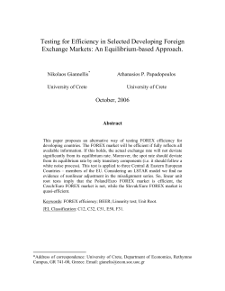 Testing for Efficiency in Selected Developing Foreign Exchange