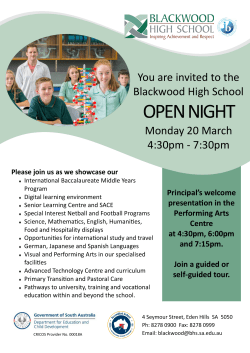open night - Blackwood High School