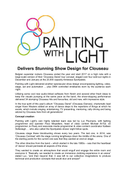 Painting with Light delivers Stunning Show Design for Clouseau