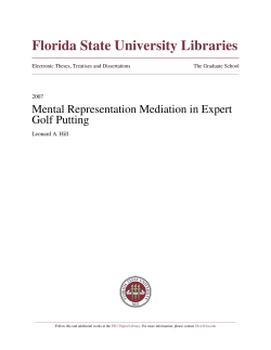Mental Representation Mediation in Expert Golf Putting