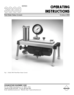 OPERATING INSTRUCTIONS