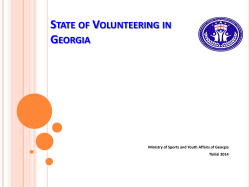 State of Volunteering in Georgia