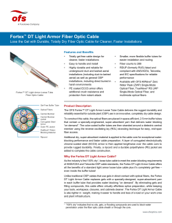 Fortex&trade; DT Light Armor Fiber Optic Cable