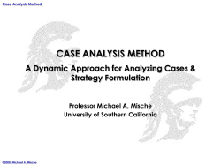 Strategy Development - bcf.usc.edu - University of Southern California