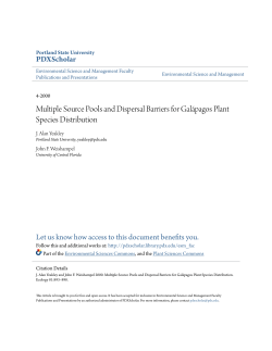 Multiple Source Pools and Dispersal Barriers for Gal&aacute;pagos Plant