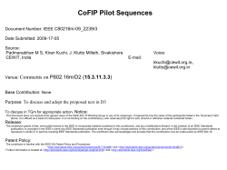 Pilot pattern set 0 Pilot pattern set 1 Pilot pattern set 2