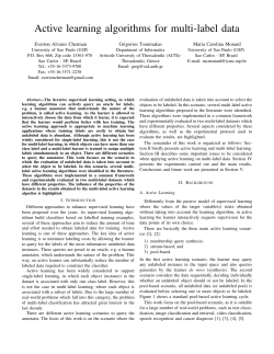 Active learning algorithms for multi