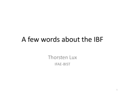 Some words about IBF