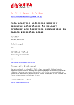 Meta-analysis indicates habitat- specific alterations to primary