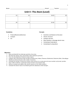 Atomic Structure Packet Level