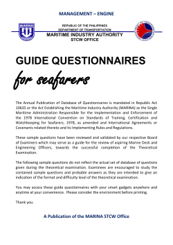 guide questionnaires - Official Website of MARINA STCW