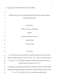 - St Mary`s University Open Research Archive