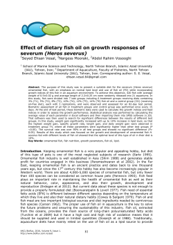 Effect of dietary fish oil on growth responses of severum