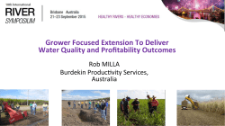 Grower Focused Extension To Deliver Water Quality and Profitability