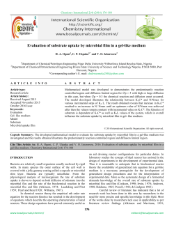 Evaluation of substrate uptake by microbial film in a gel