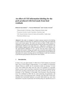 An effect of CO2 information labeling for the pork produced with feed