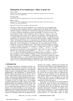 Elimination of an isolated pore: Effect of grain size