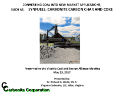 CARBONITE A New Carbon Based Energy Fuel Presented By Dr