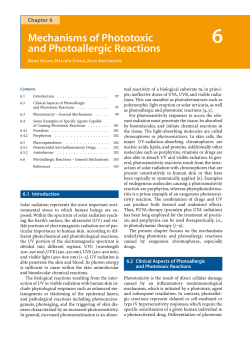Mechanisms of Phototoxic and Photoallergic Reactions