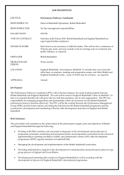 job description - Great Britain Basketball