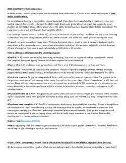 2017 Shooting Practice Expectations: Another area to consider