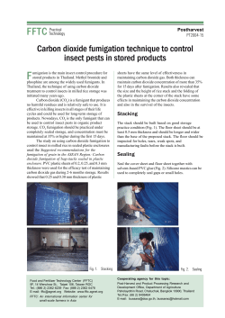 Carbon dioxide fumigation technique to control insect pests in stored